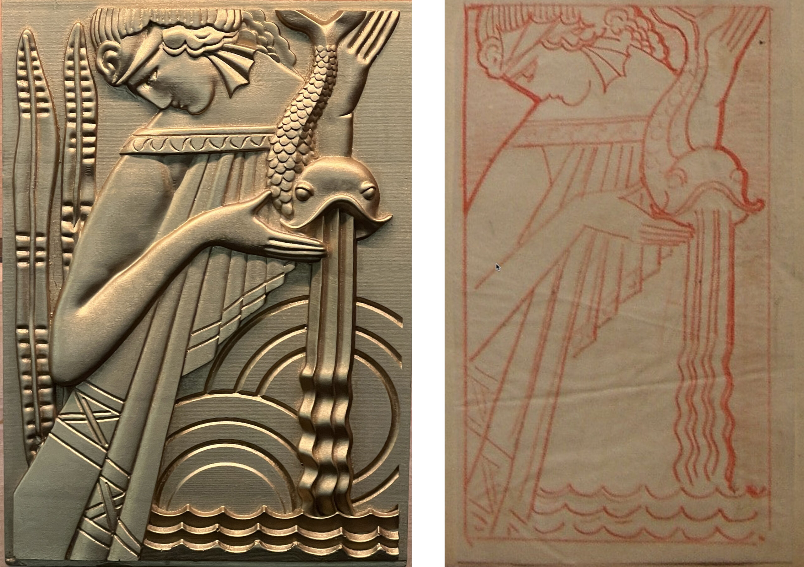 From Chambellan Sketch To Plaque